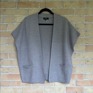 Orly Grayish Beige Cozy Open Front Vest
